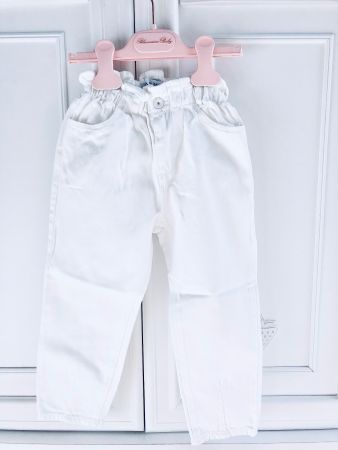 Zara girls ivory white paperbag jeans 3-4 years