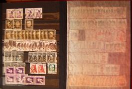 USA - Album with 16 sheets of stamps "great americans"