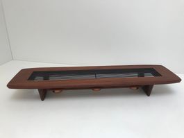 Designs Antiker Rechaud mit Teak Kerzen Holz Messing