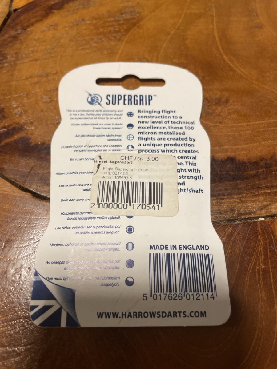 Dart: Harrows Supergrip Dart Flights Set 3 neu – Neu und originalverpackt aus Egolzwil von Dani-1901 1