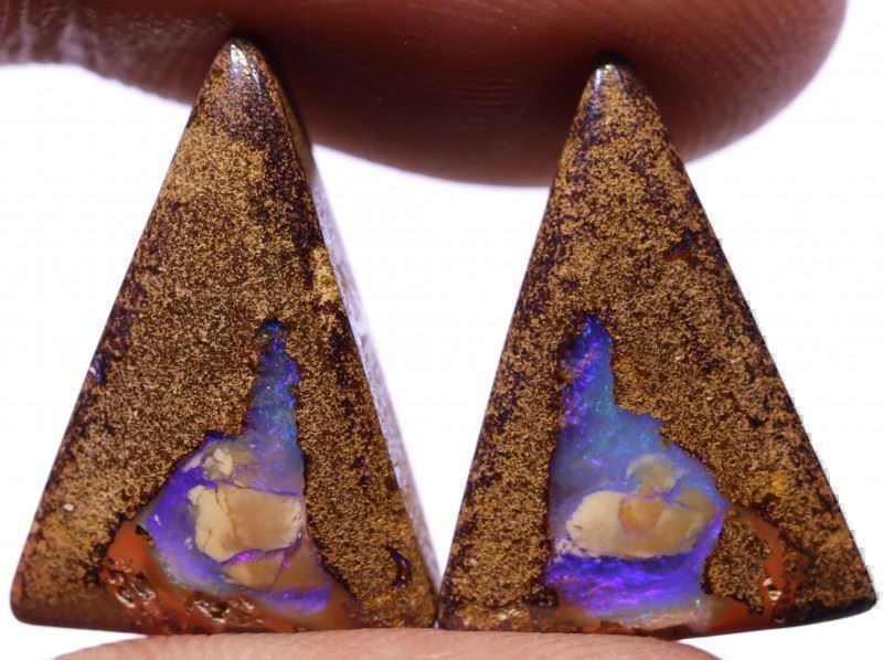Pietre preziose: Australischer Boulder Opal Paar 18.41Cts – Nuovo (secondo la descrizione) da Bern venduto da Grindelwaldaus