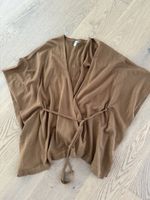Brauner Cardigan mit Bindegürtel