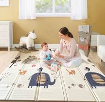 Grosse Baby Wendbare Spielmatte, mit Zahlen und Tieren