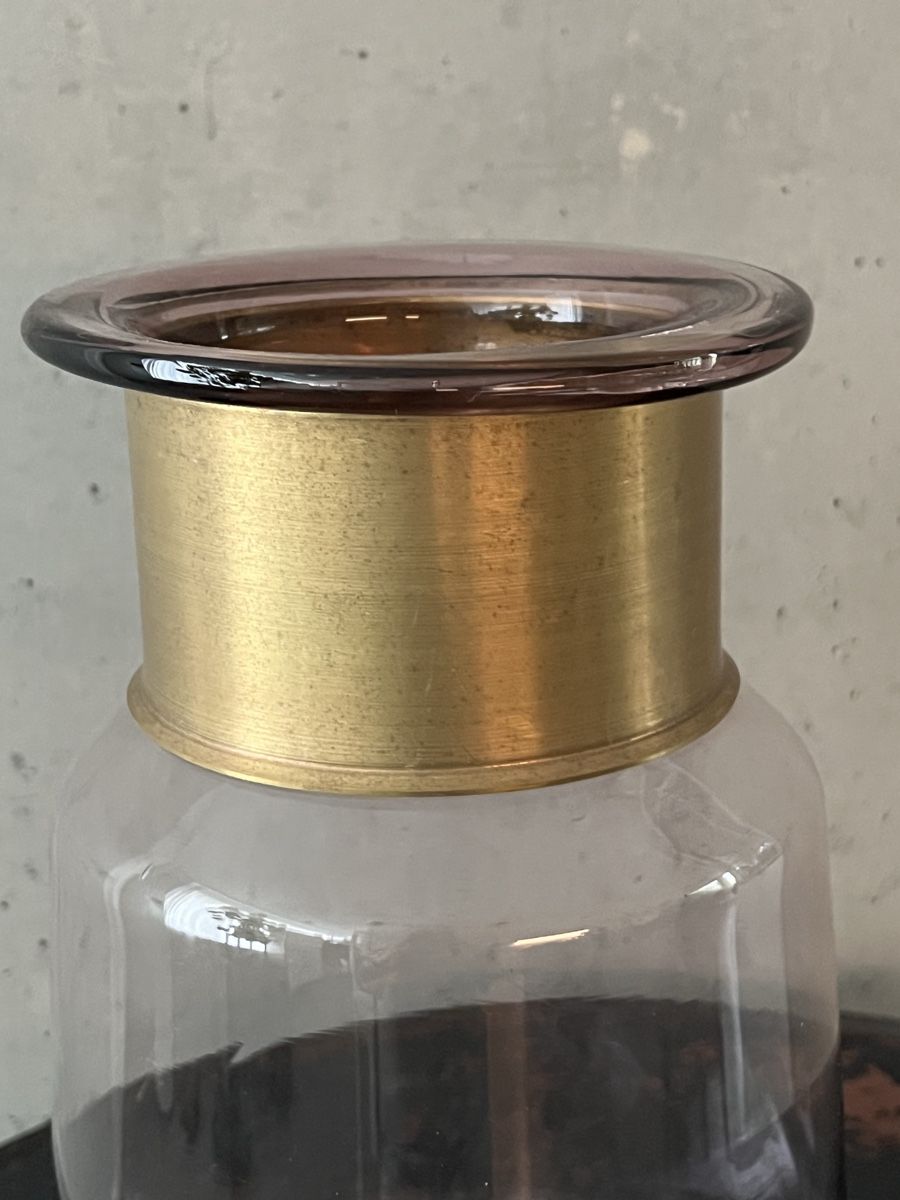 Vasi & Recipienti: Mungeblasene Vase mit Messingring – Usato da Wabern venduto da La-Vitrine 4