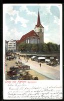 AK Herisau, Marktplatz und Kirche, 1902