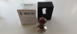 Motta Pressino Kaffee Tamper 58mm brauner Griff neuwertig 