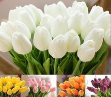 10 KÜNSTLICHE TULPEN - BLUME - DIV. FARBEN - KUNSTBLUMEN
