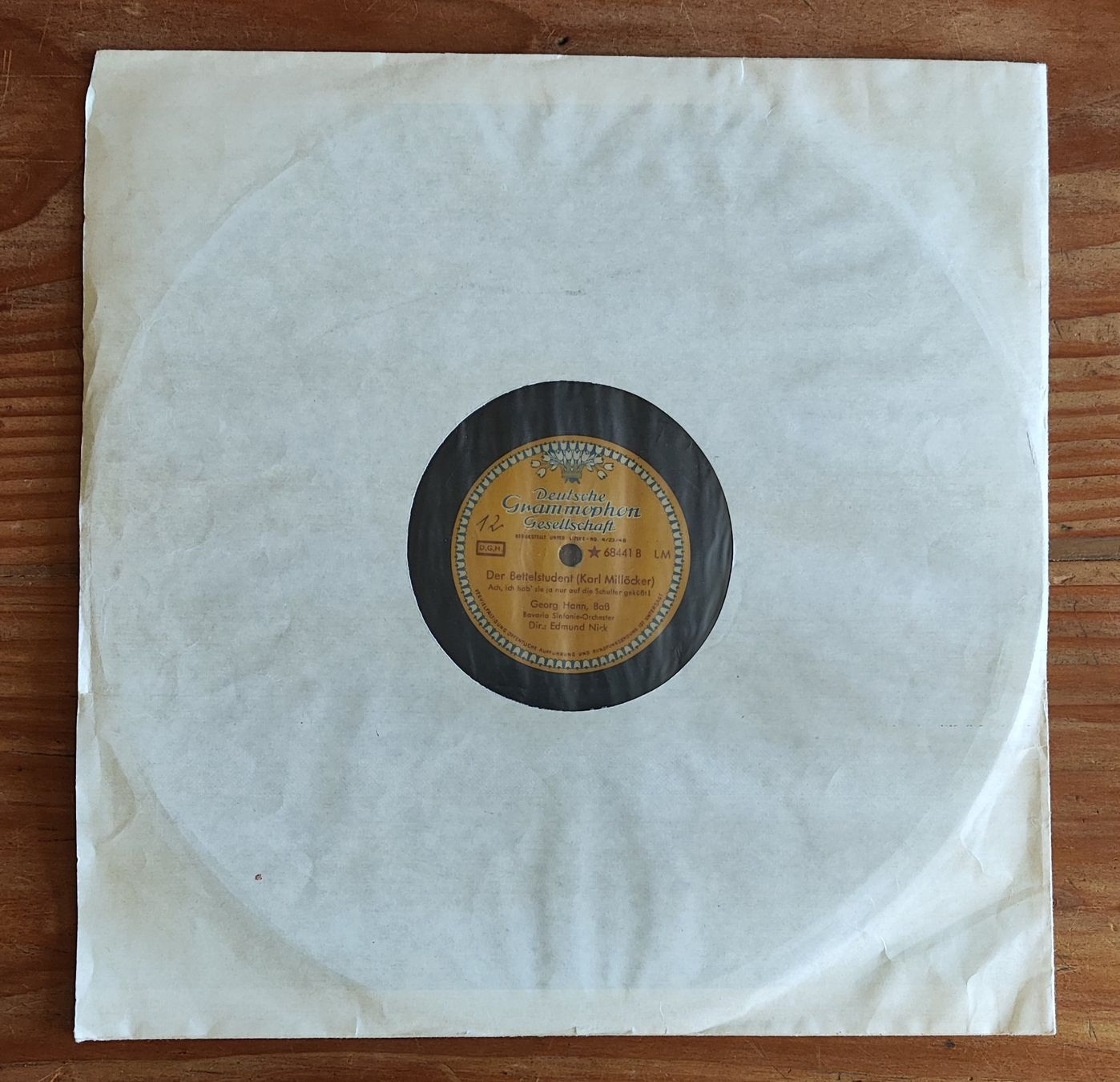Schallplatten: Georg Hann-Zigeunerbaron / Der Bettelstudent, Schellack 12" – Gebraucht aus Winterthur von sumpfis
