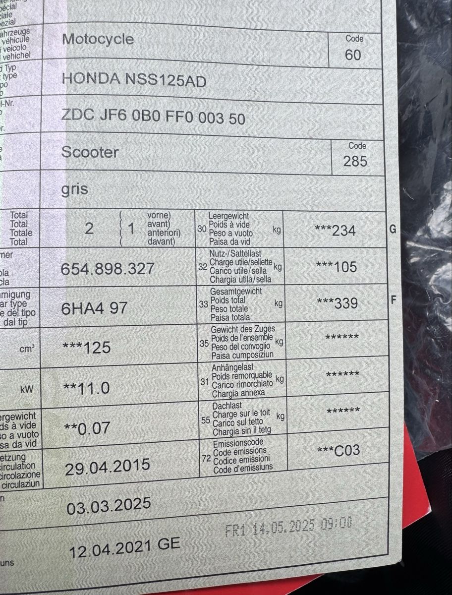 Honda Scooter: Honda Forza 125 – Usato da Corpataux venduto da seniz 6