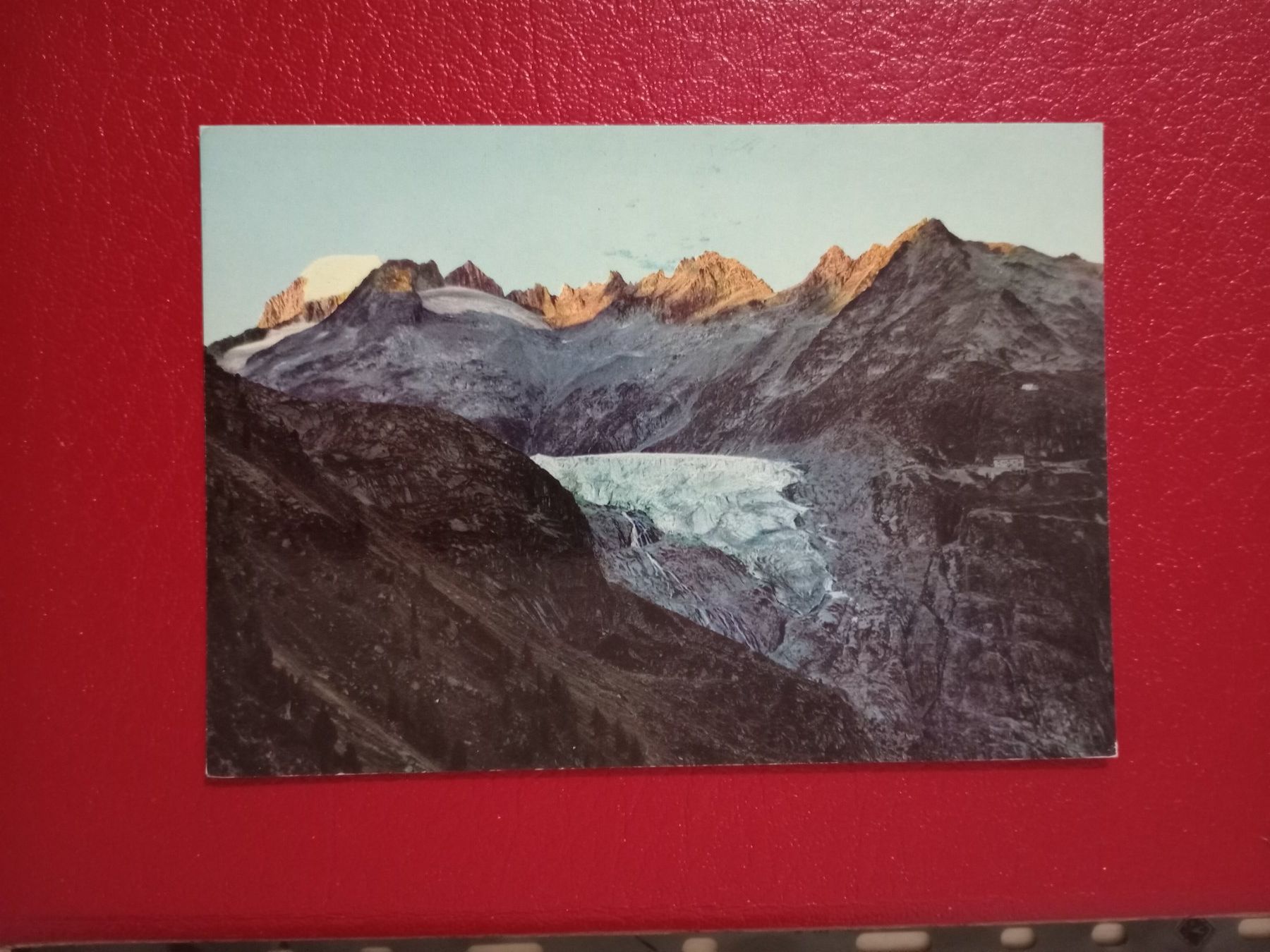 Ansichtskarten: Abendstimmung am Rhonegletscher Wallis – Gebraucht aus Küttigen von Melisch1000