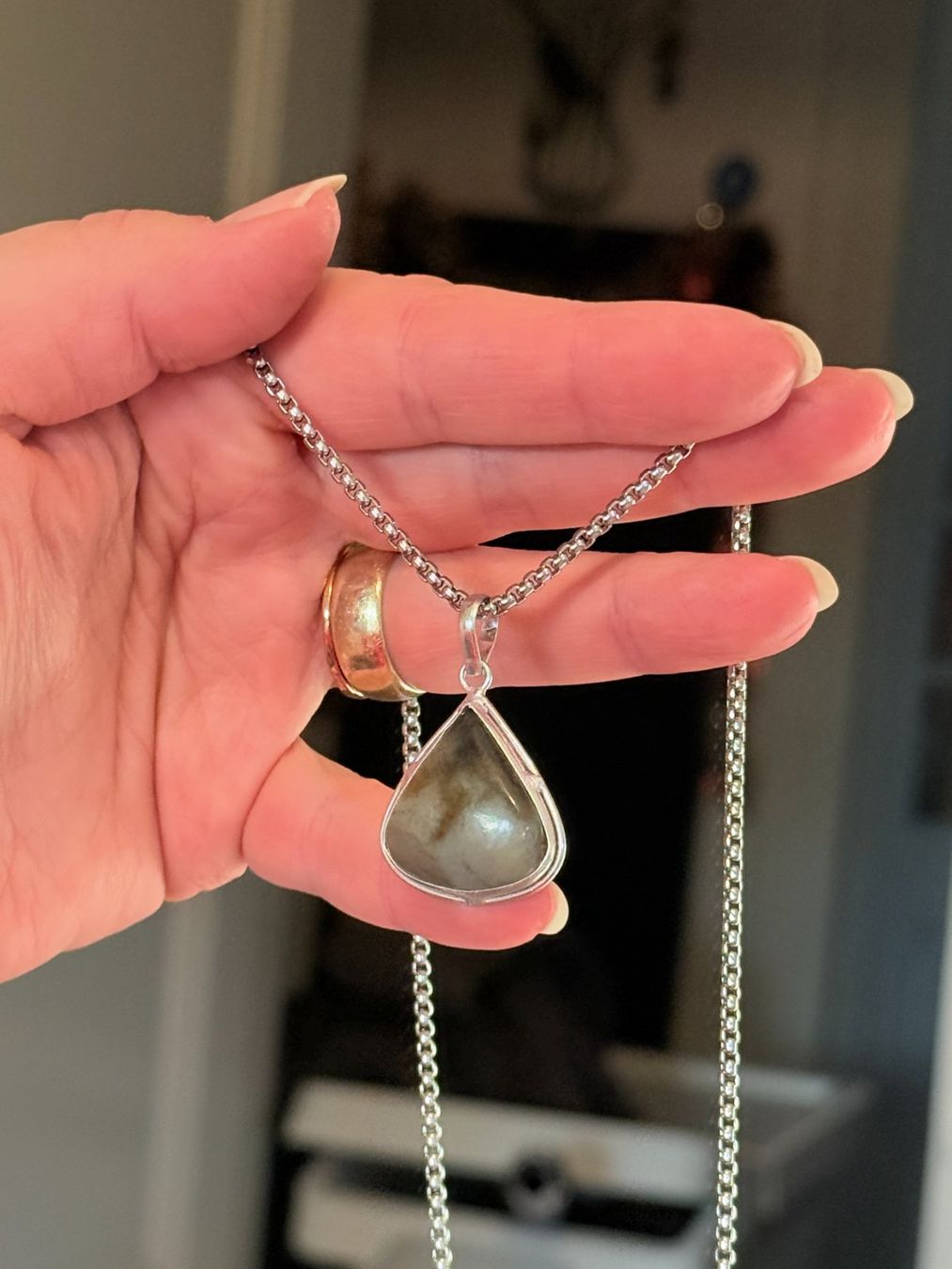 Catenine: Collier élégant avec Labradorite véritable, neuf! – Nuovo e nell'imballaggio originale da Genève venduto da AGBERG 1