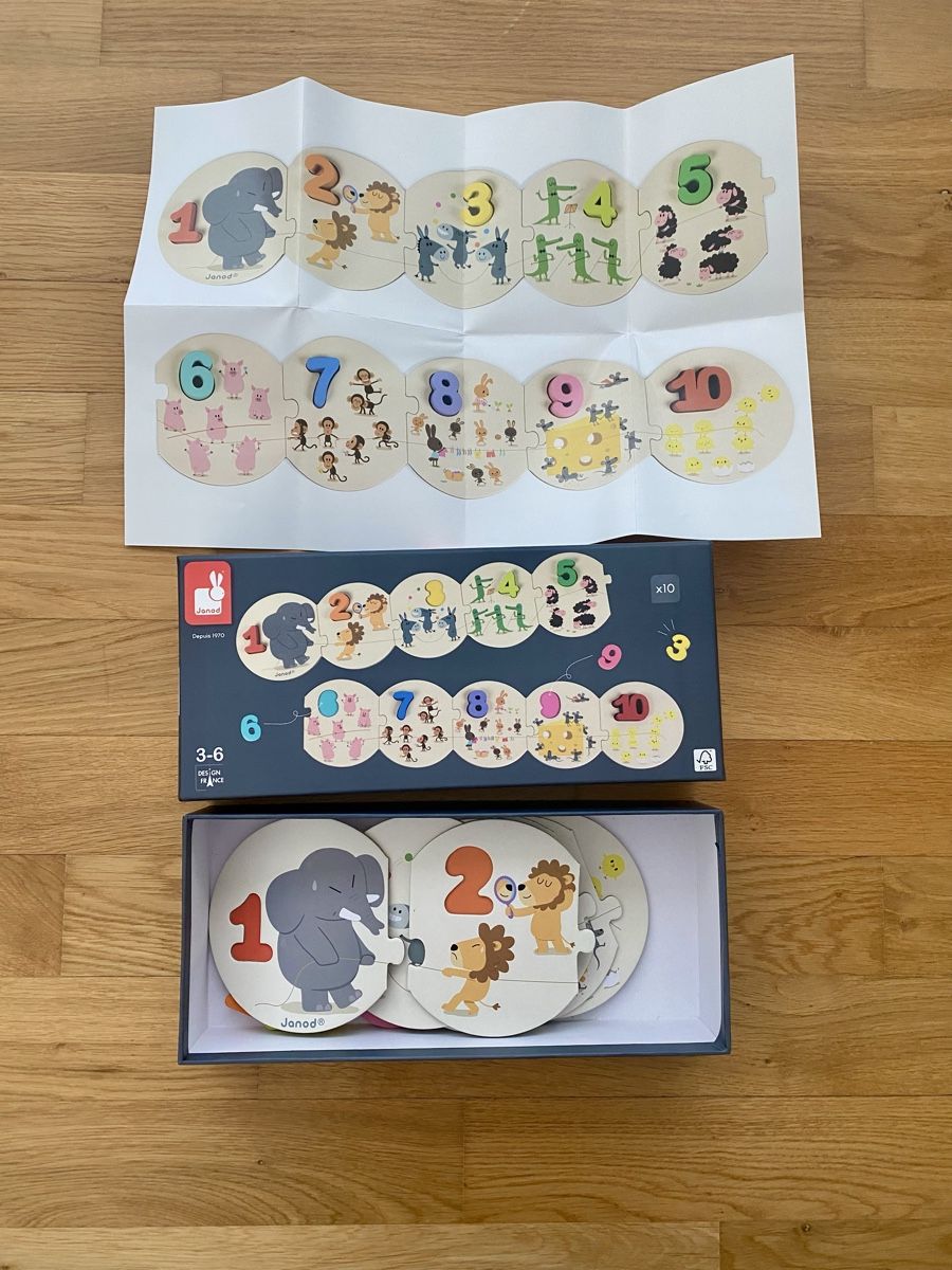 Janod Puzzle: Puzzle meine ersten Zahlen von JANOD – Usato da WEINFELDEN venduto da marygloss 1