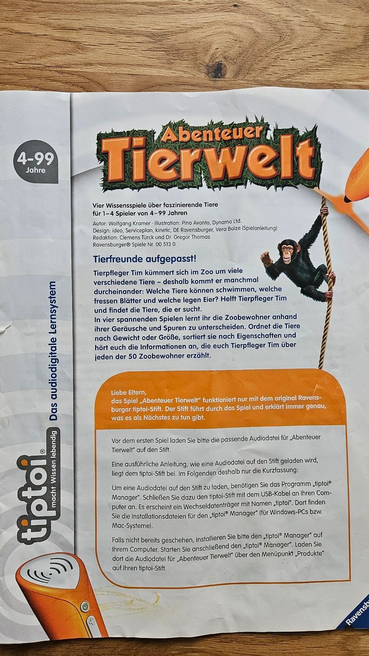 Tiptoi Giochi: Tiptoi Abenteuer Tierwelt, 00513 – Usato da Goldach venduto da Koland2 1