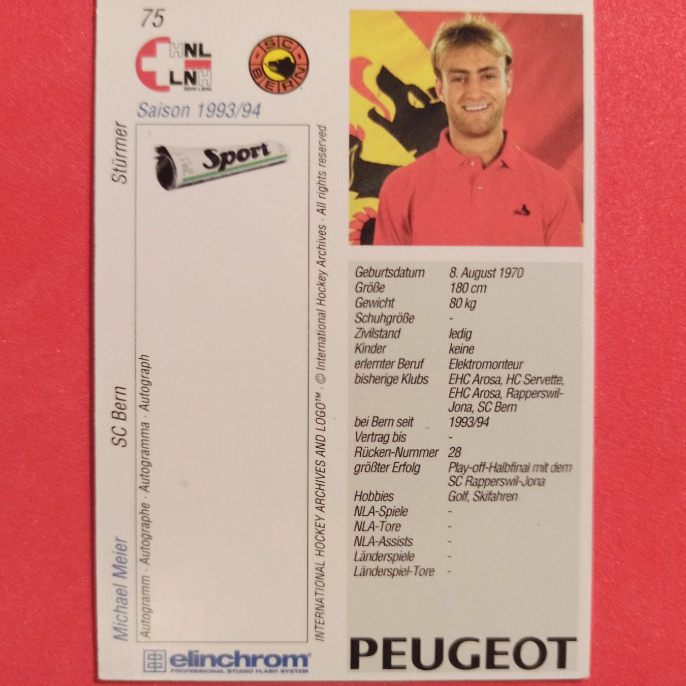 Cartes à collectionner: Michael Meier - SCB - 1993/94 – D'occasion à Dübendorf par kb86_MOVIE 1