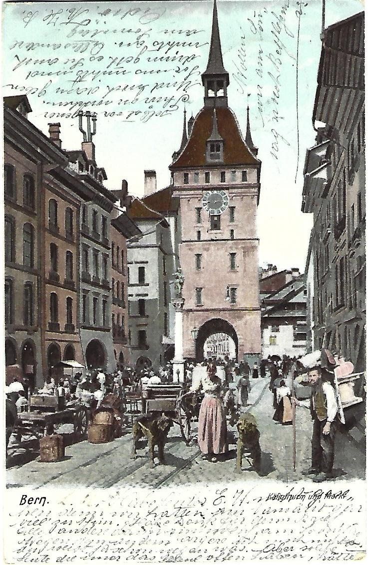 Cartoline postali: Bern Käfigturm Markt – Usato da Wetzikon ZH venduto da Brulu100