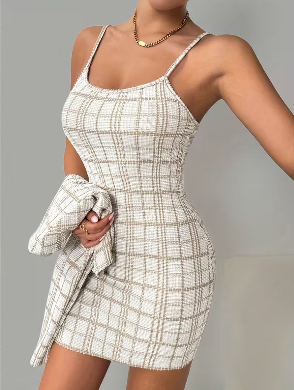 Vestiti: Kariertes Minikleid mit Kurzblazer – Nuovo e nell'imballaggio originale da Reinach BL venduto da Deinfashion 3