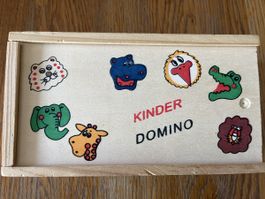 Holz Domino Kinder Tiere gebraucht 28 Teile