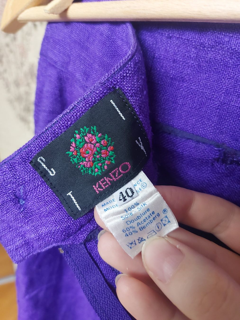 Kenzo Gonne: Jupe Kenzo 100% soie - Taille S/M – Usato da Lausanne venduto da Super-cerise 3
