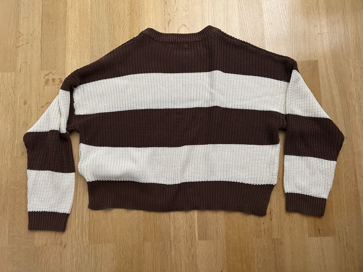Stradivarius Maglioni & Felpe: Stradivarius Brown & White Striped Sweater - Size Medium – Usato da Oberwil BL venduto da agne.ooo 1