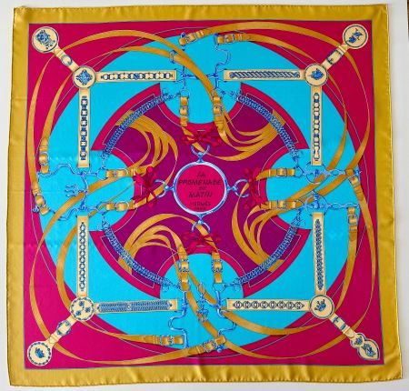 Superbe foulard HERMES-Paris "Promenade du Matin" 2015 + box