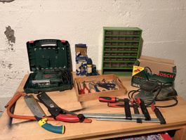 Werkzeug Set Bosch Stichsäge Schwingschleifer Kleinteile