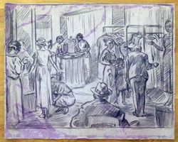 Willy Fries (1907-1980) Original-Zeichnung