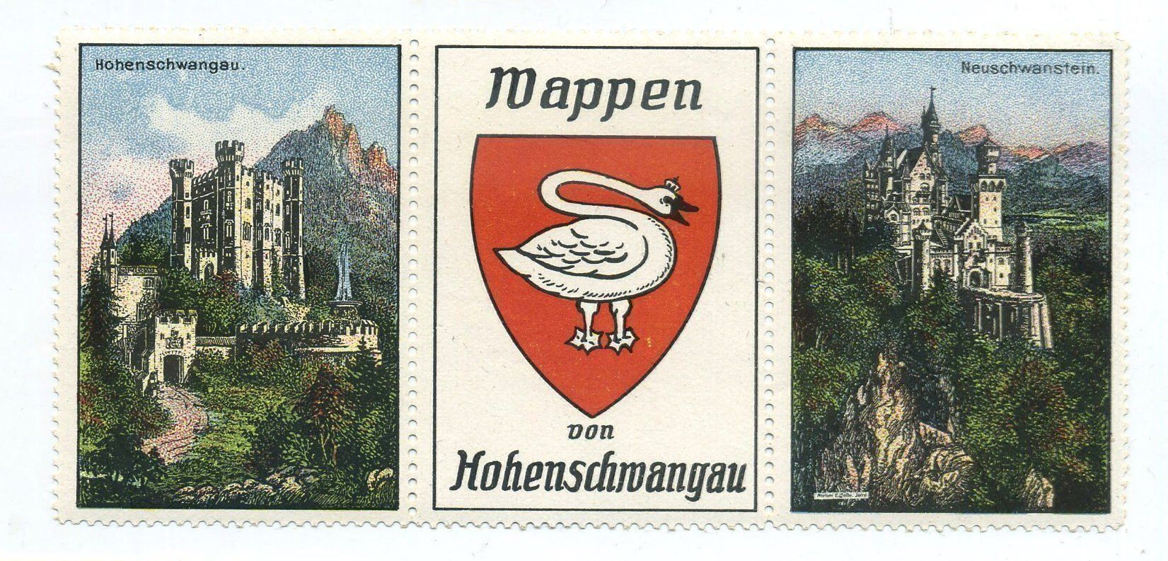 Tutti i francobolli: Reklamemarken "Schloss Neuschwanstein". – Usato da Basel venduto da Butsch5