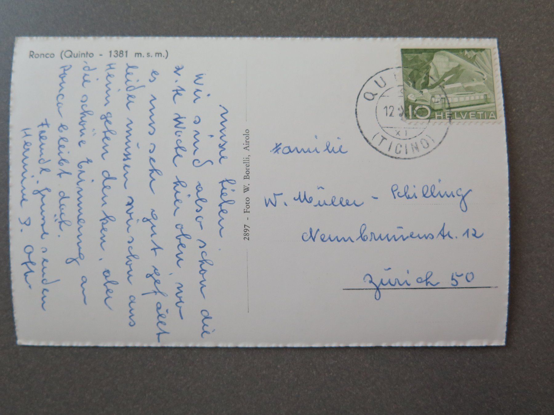Cartes postales: RONCO - QUINTO – D'occasion à Wittenbach par lipasal 1