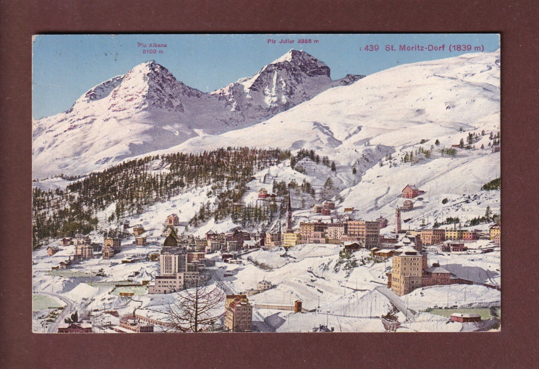 Cartoline postali: ST. MORITZ-DORF unter Schnee - 1931 – Usato da Pully venduto da nicecards