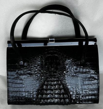 Elegante Vintage Handtasche in Kroko-Optik