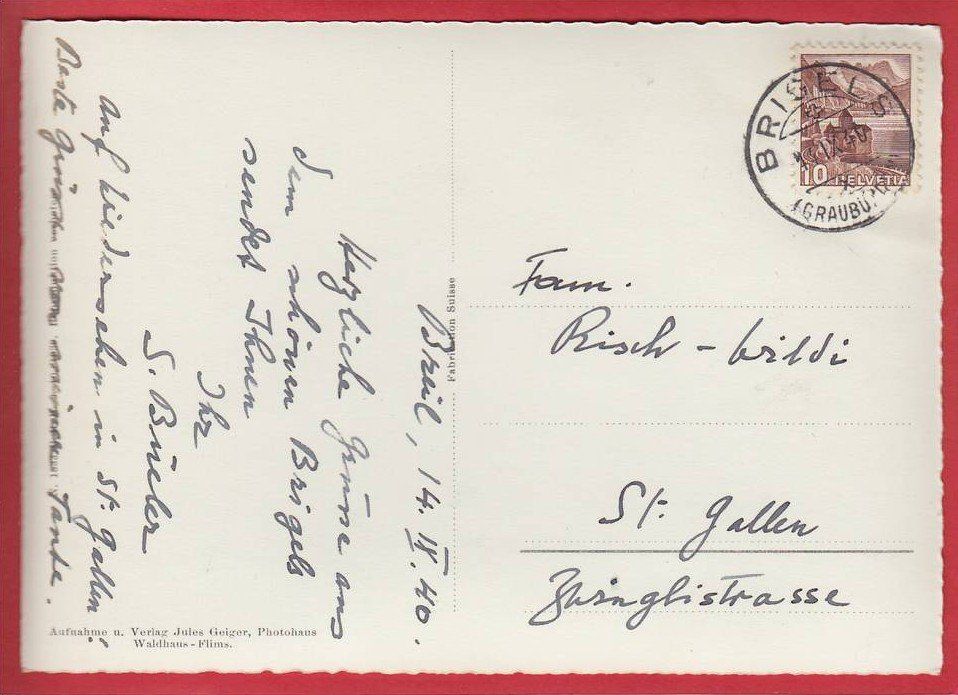 Cartes postales: BRIGELS, GROSSFORMAT – D'occasion à Grüningen par Kartenlaube 1