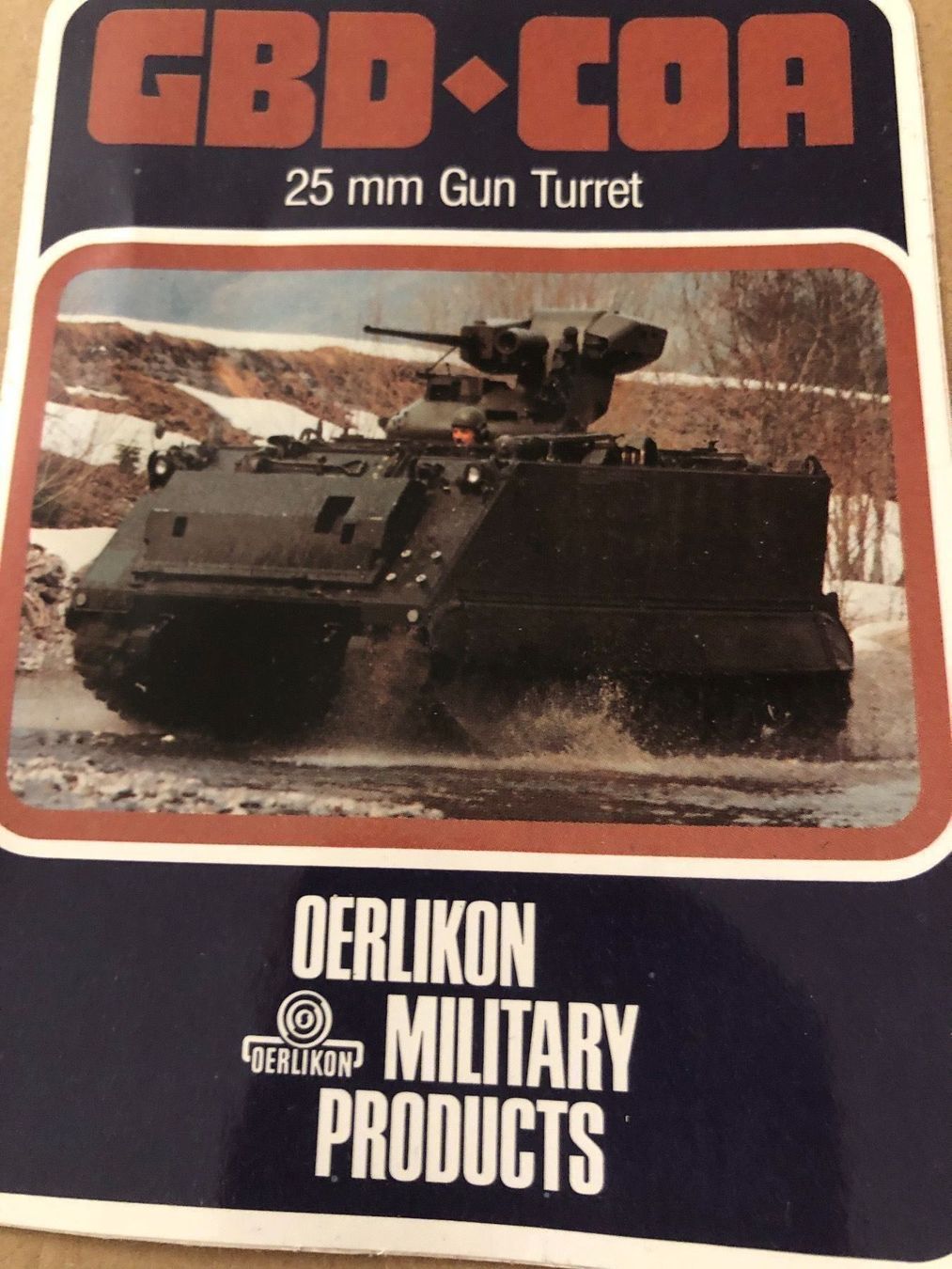 Sticker: CBD COA 25 mm Gun Turret Abziehbild – Usato da Winterthur venduto da cheerio97 1