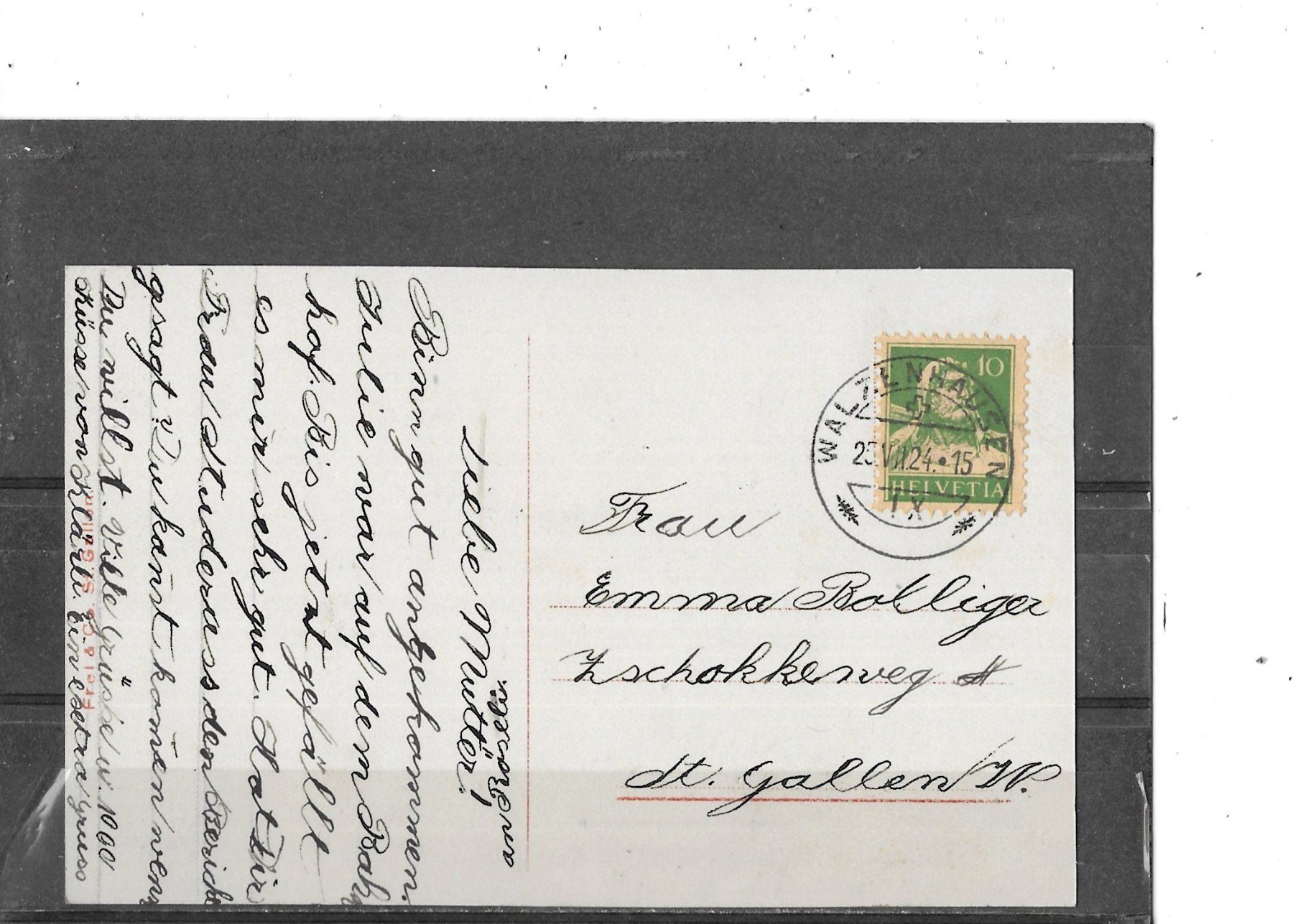 Cartoline postali: AR Walzenhausen 1924 mit Kloster Grimmenstein – Usato da Schocherswil venduto da Wilare 1