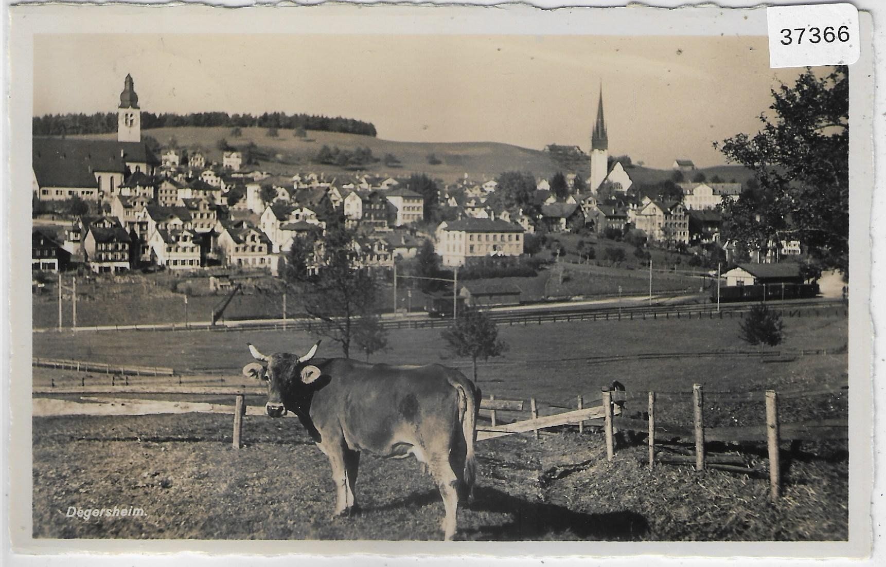 Ansichtskarten: Degersheim - Generalansicht mit Kuh vache cow – Gebraucht aus Ettingen von Kartenplanet