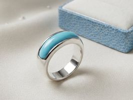 Silber 925 Ring mit Türkis-Optik Inlay - Neu