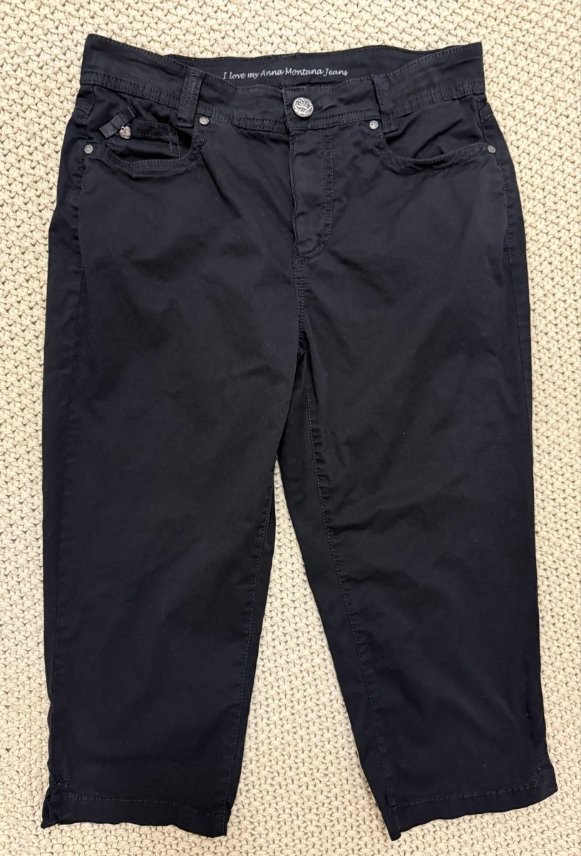 C&A Pantaloni: CANDA Capri Hose Gr. 38 Schwarz Sommer Collection – Usato da Lyss venduto da Sibella56