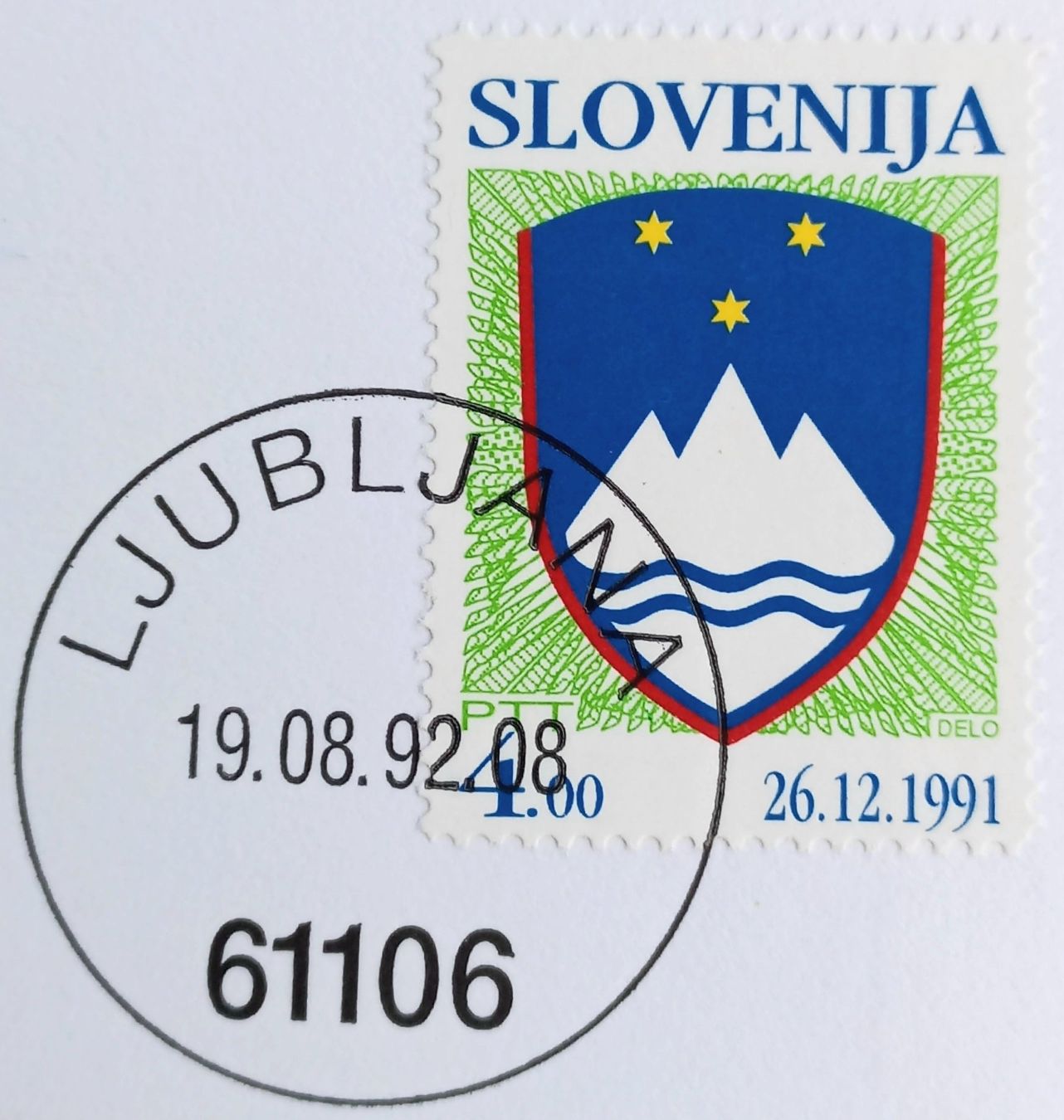 Tutti le monete: Münzbrief Slowenien 1992 – Usato da Niederuzwil venduto da lubimaja 3