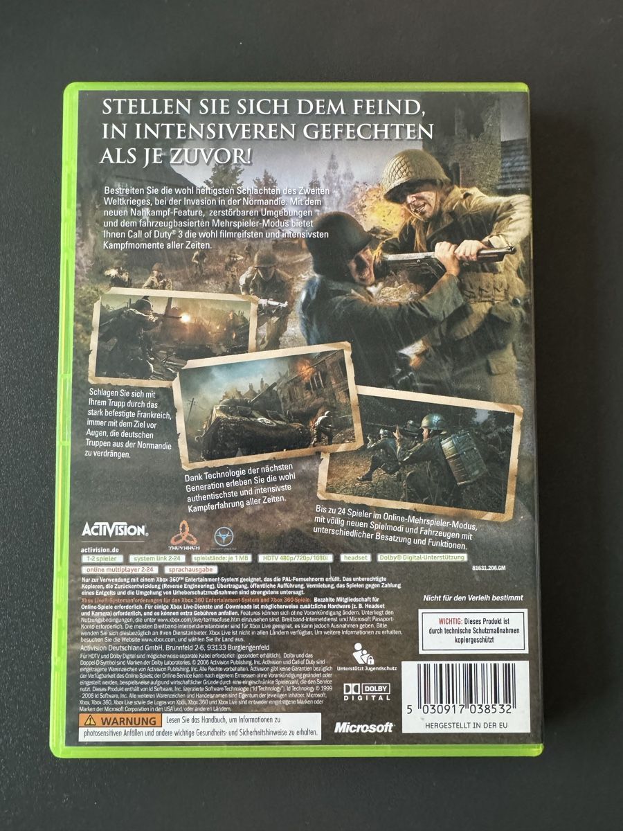 Microsoft Giochi: Call of Duty 3 - XBOX 360 – Usato da Zürich venduto da Manuel.Huber 1