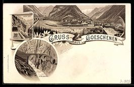 Litho Goeschenen, Ortsansicht, Teufelsbr