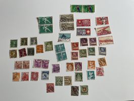 Briefmarken Helvetia, sitzende Helvetia, Tell und weitere