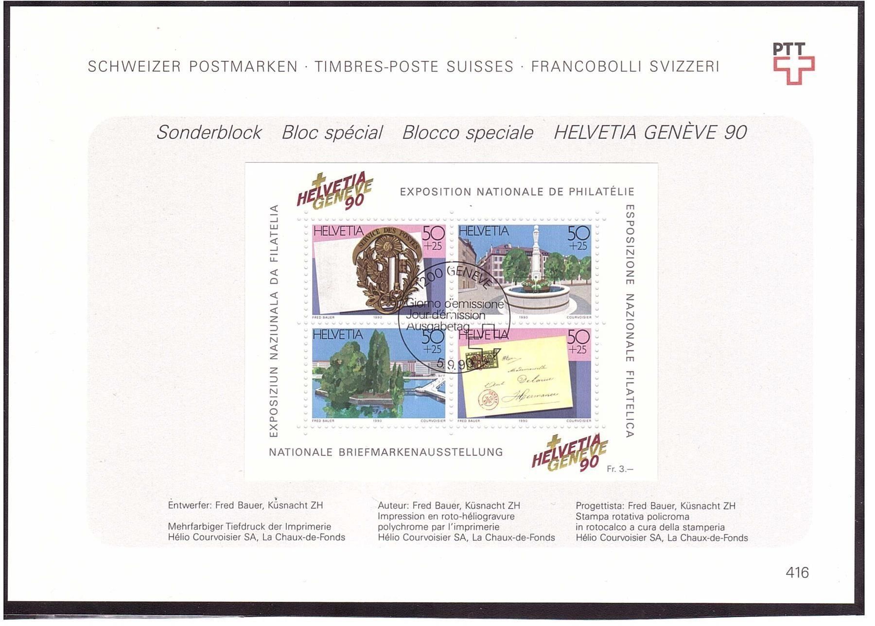 Tous les timbres: 1990 Sammelblatt 416 aus ABO** – D'occasion à Rheinau par loxis
