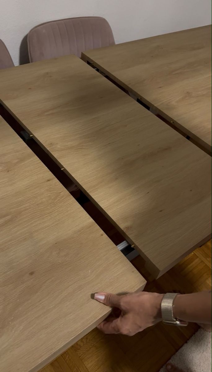 Tische: Extendable Dining Table Oak Look 200cm x 100cm – Gebraucht aus Lausanne von musk-77 5