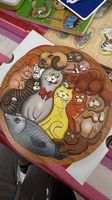 Lustiges Katzen-Holzpuzzle  Knobelspass für kleine Denker