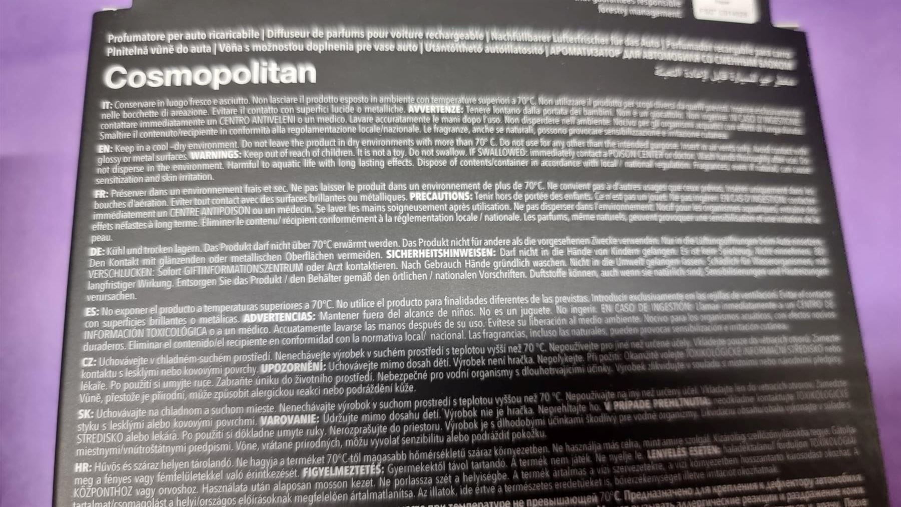 Spray per ambienti: 3 xMr&Mrs Autoduft Cosmopolitan – Nuovo e nell'imballaggio originale da Rebstein venduto da James-Dean 2