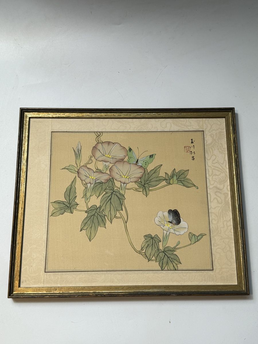 Dipinti: Chinesisches Aquarell Schmetterlinge – Usato da Grenchen venduto da swiss.antiques 2