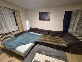 Grosses Ecksofa dunkelbraun gebraucht