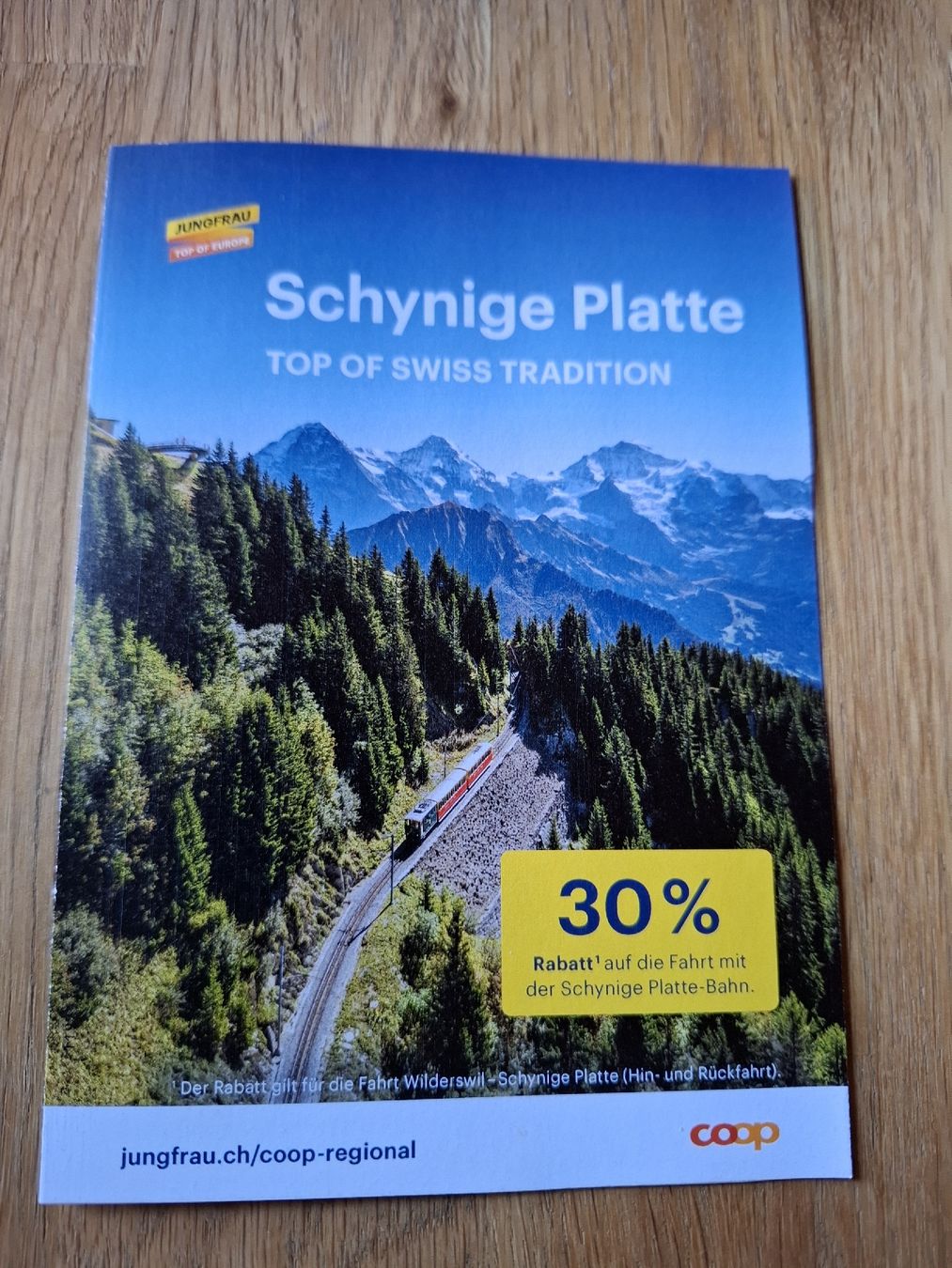 Gutscheine: Schynige Platte Bahn 30% Rabatt Gutschein – Neu (gemäss Beschreibung) aus Zuchwil von bvj_5t82