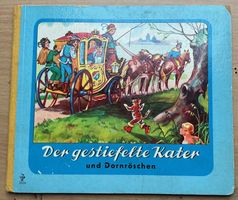 Antikes Bilderbuch der Gebrüder Grimm / gestiefelter Kater +