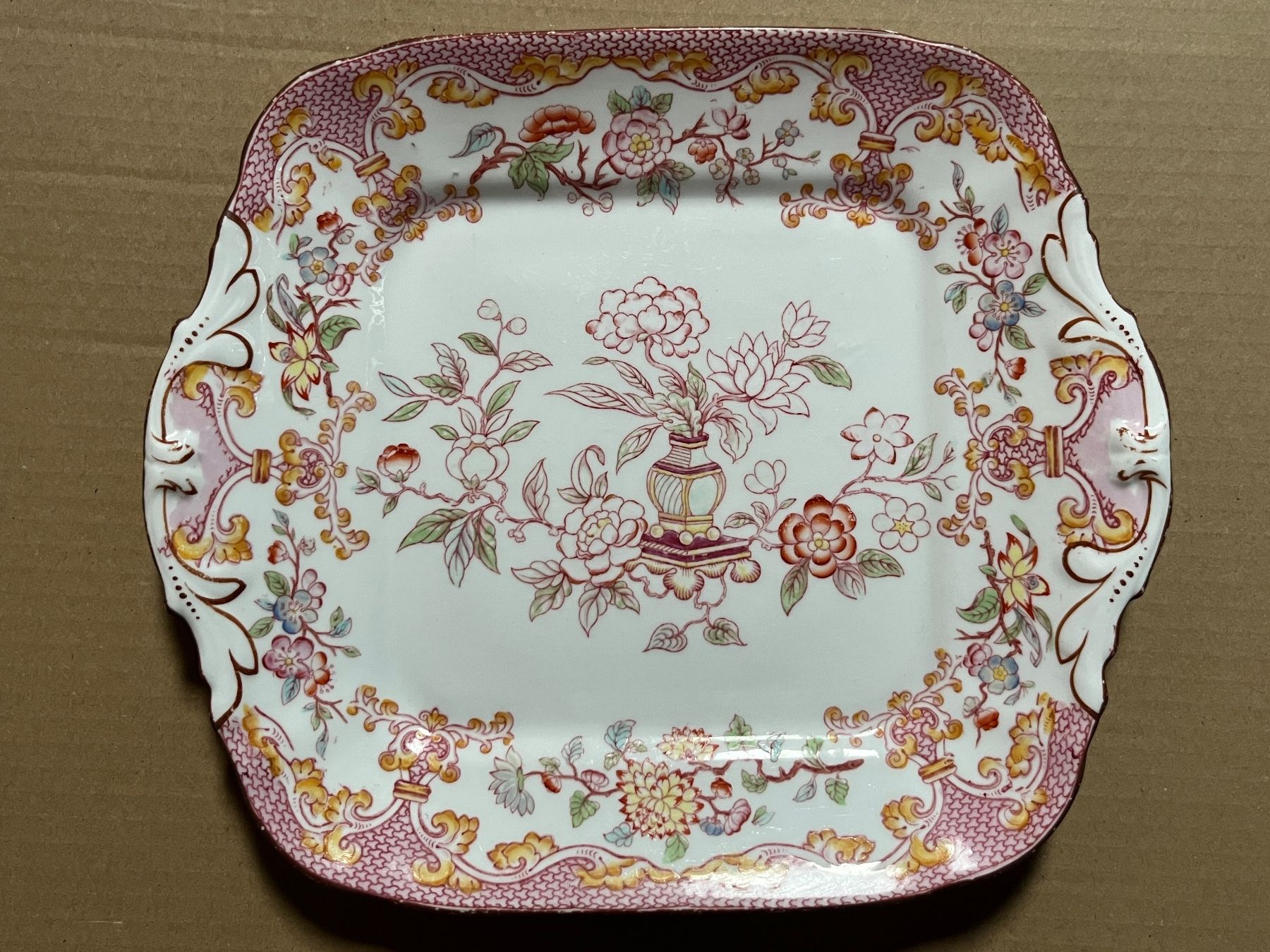 Servierplatten: Antique Sarreguemines Minton Pink Platter – Gebraucht aus Zürich von Nowstalgia 4