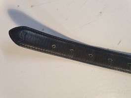Ledergürtel schwarz mit Lederschnalle 92 cm